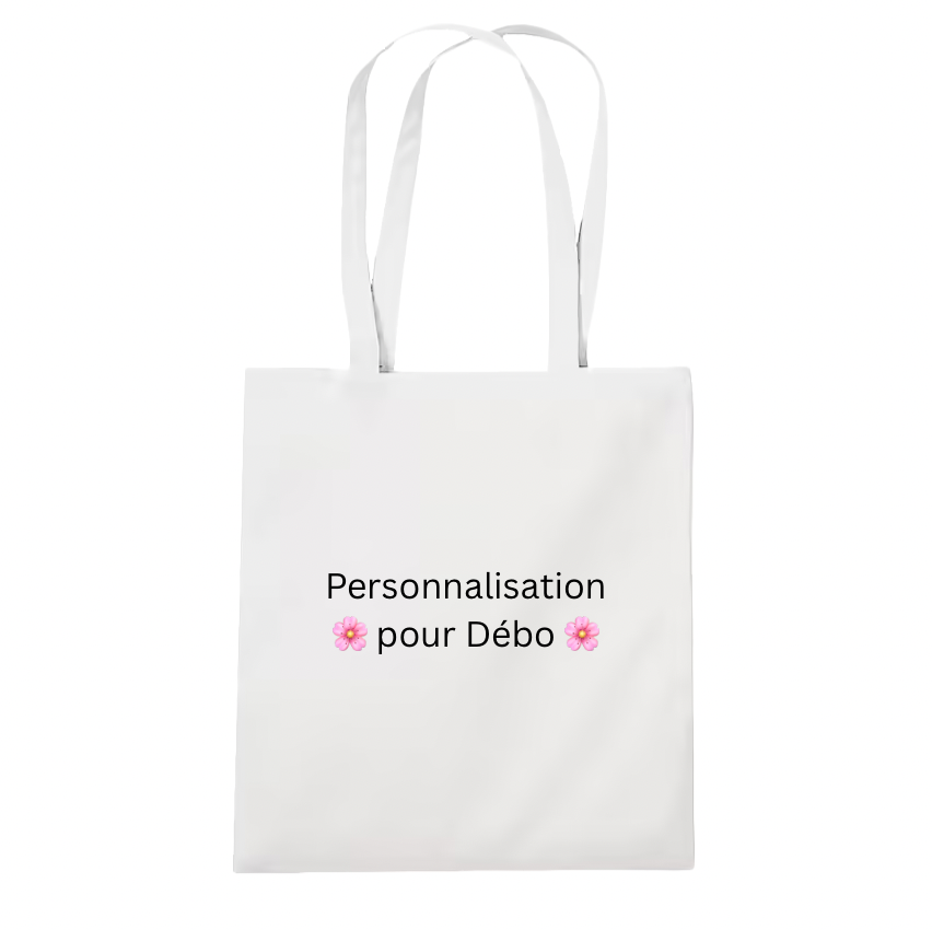 Tote bags personnalisés pour Débo 🌸