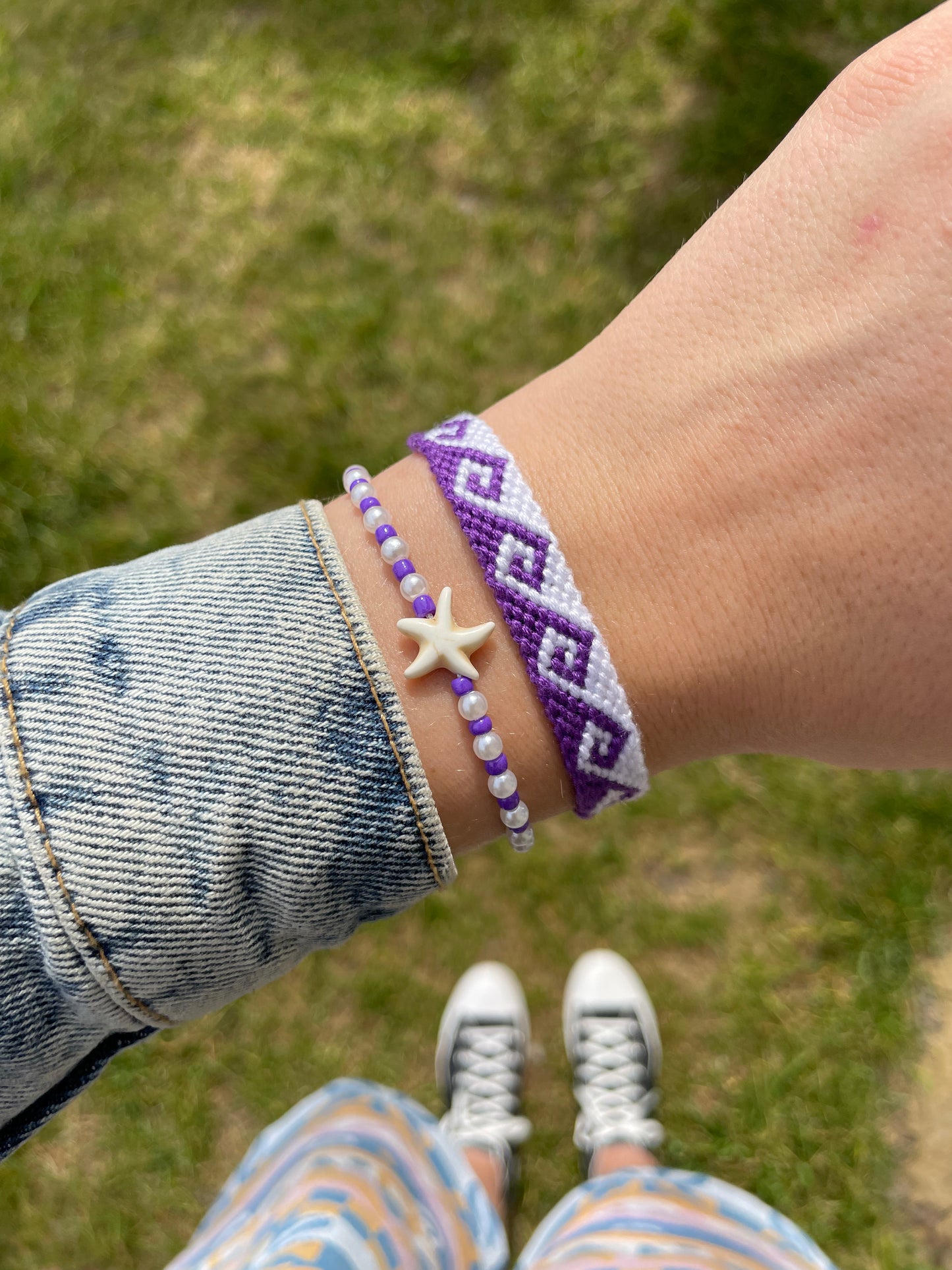 Duo vague violet foncé & coquillage