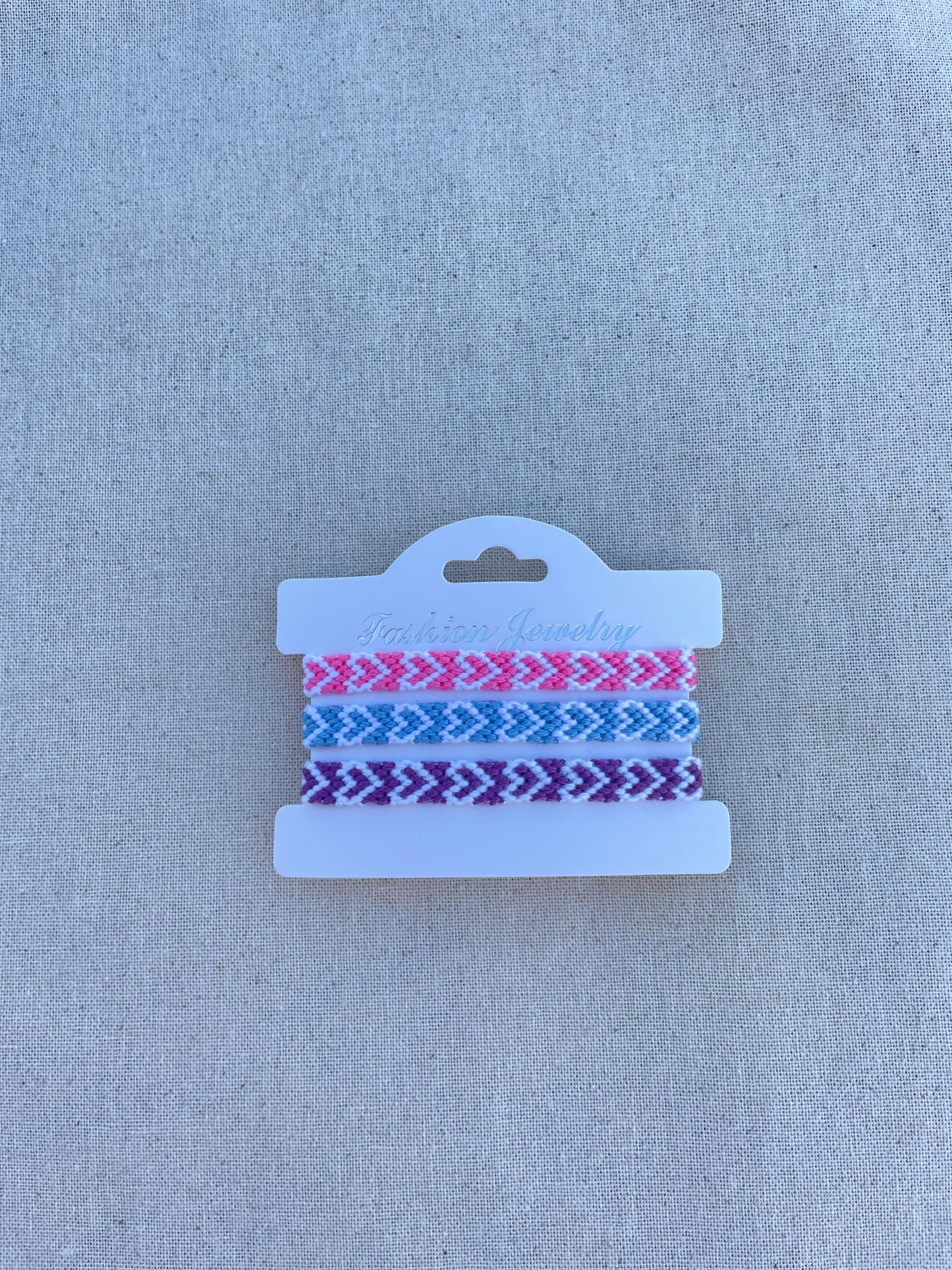 Trio bracelet brésilien coeurs blancs