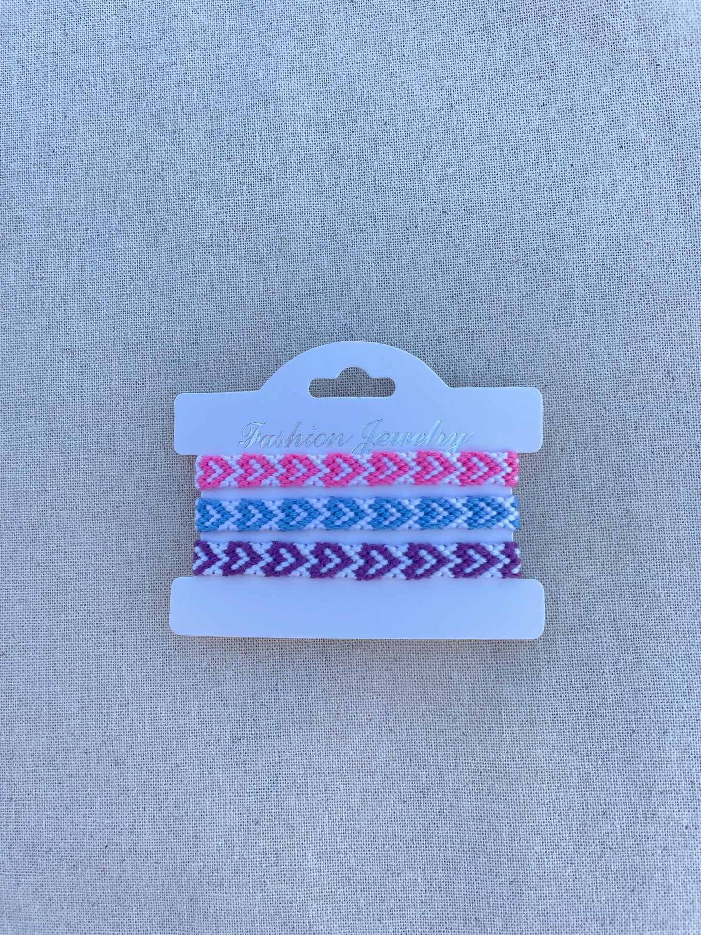 Trio bracelet brésilien coeurs colorés
