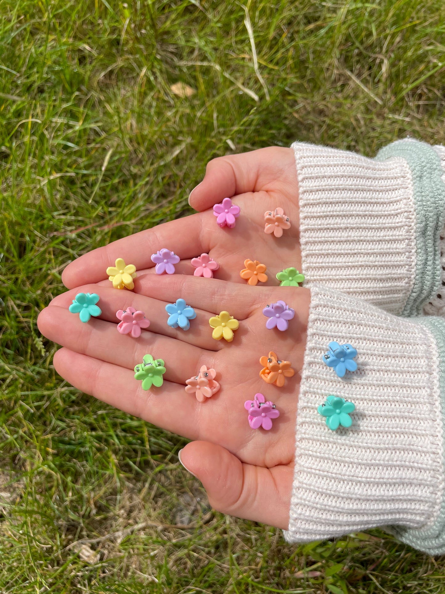 Lot minis pinces à cheveux Daisy Spring