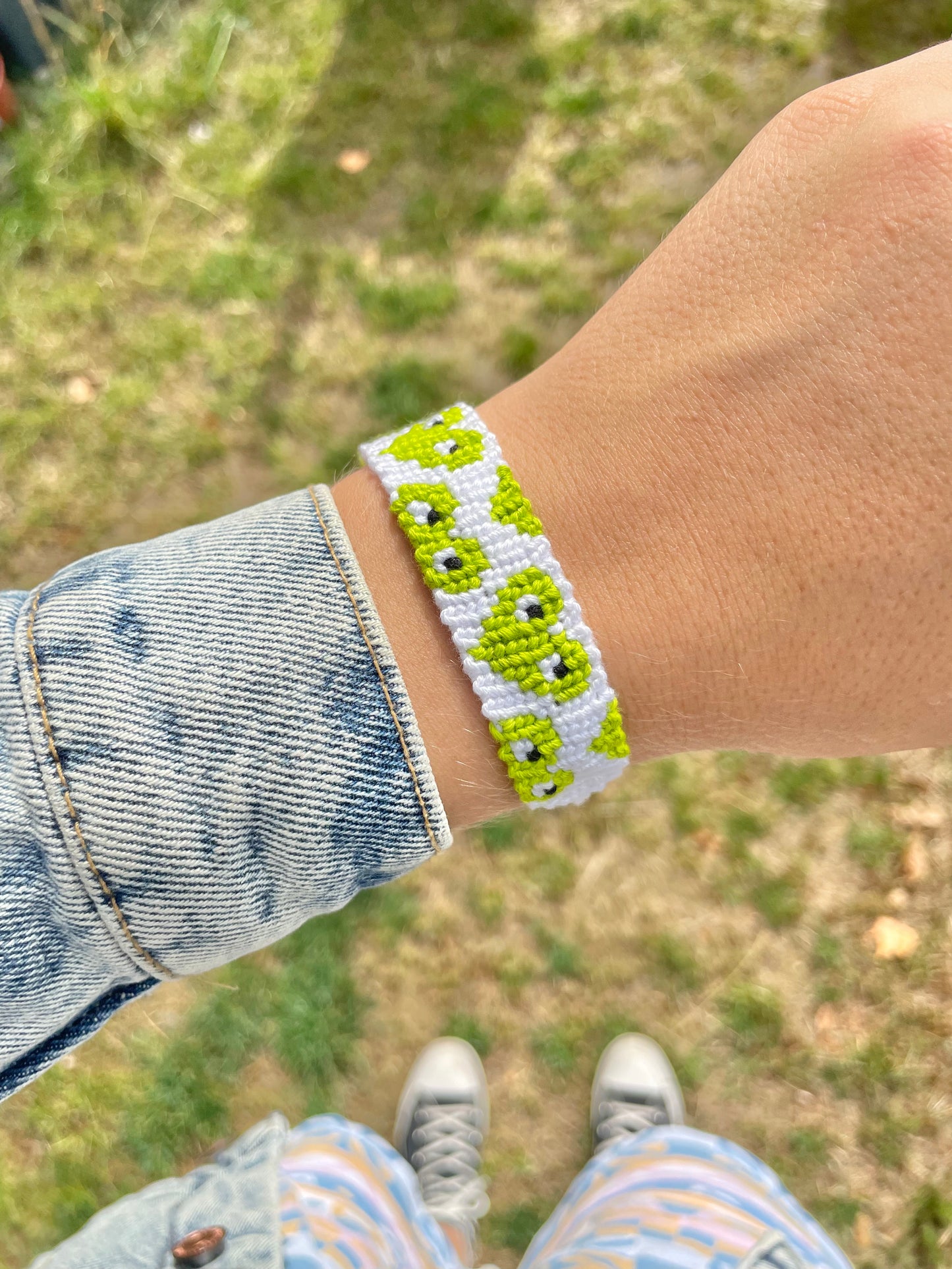 Bracelet Third Love Vert - coeurs avec les yeux