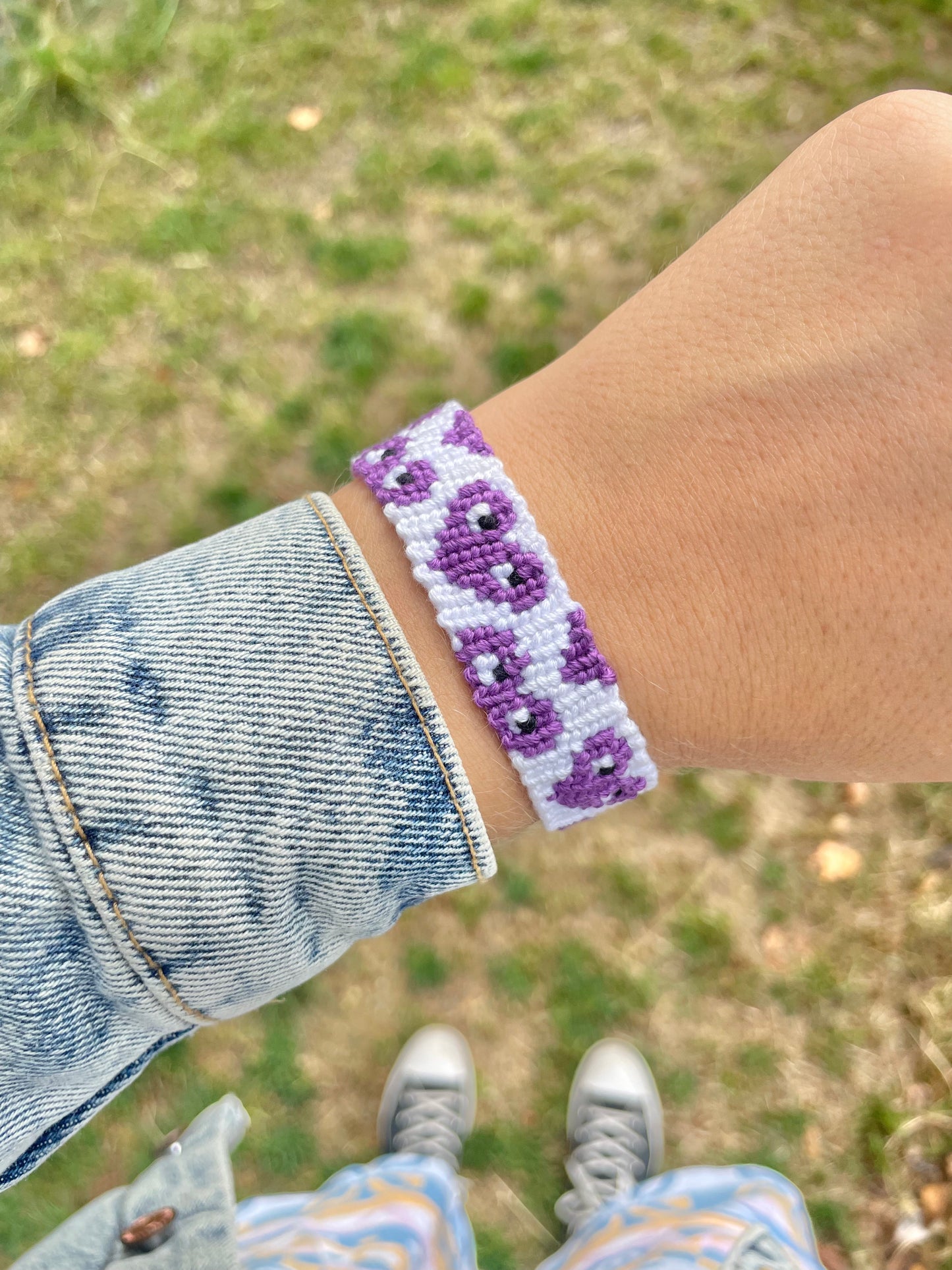Bracelet Third Love Violet - coeurs avec les yeux
