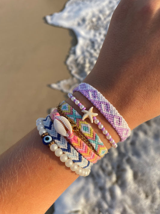 Duo vague violette & coquillage