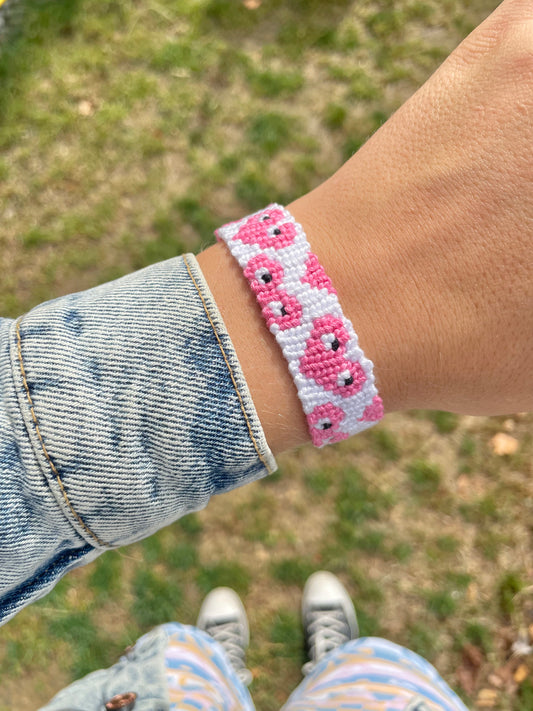 Bracelet Third Love Rose - coeurs avec les yeux