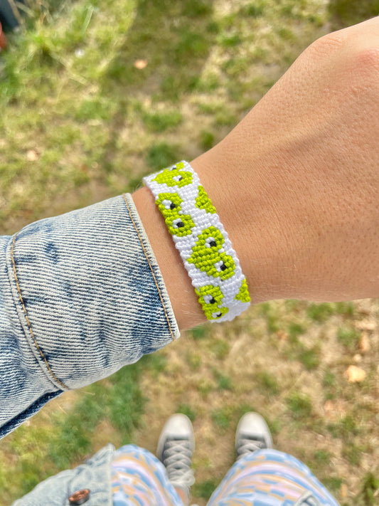 Bracelet Third Love Vert - coeurs avec les yeux