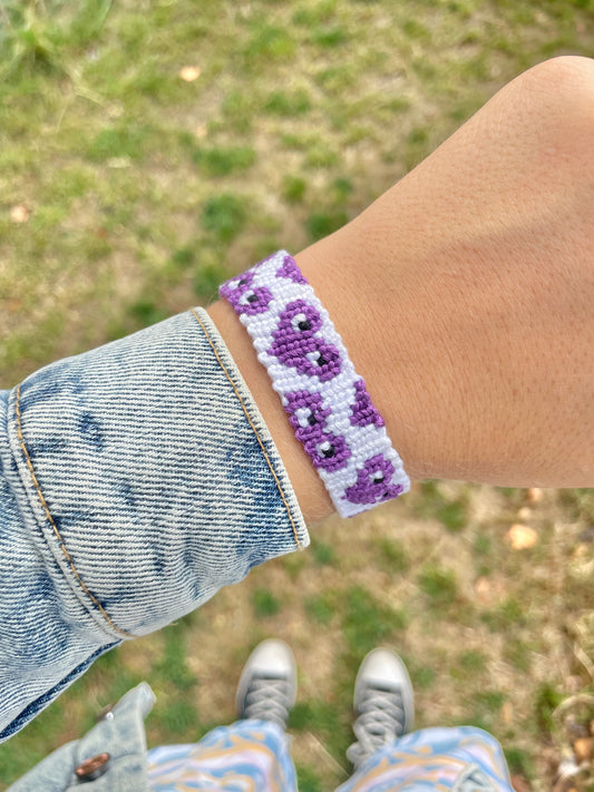 Bracelet Third Love Violet - coeurs avec les yeux