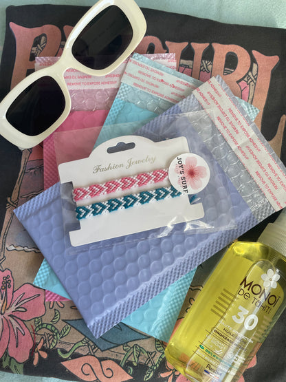 Duo coeurs roses et bleus