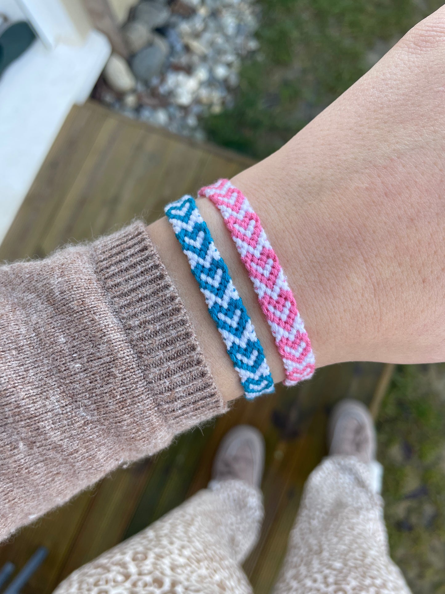 Motifs coeurs inversés