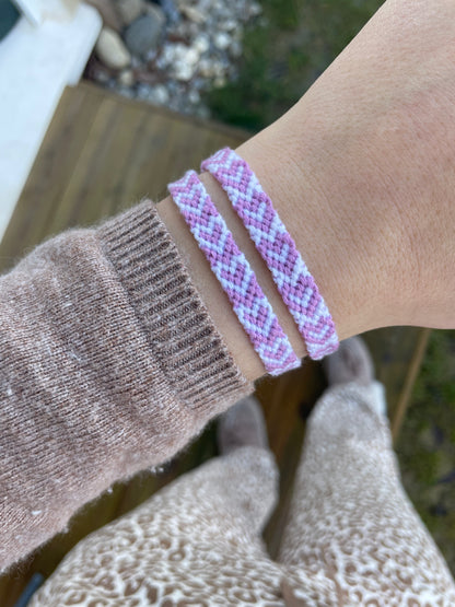 Duo coeurs roses clairs