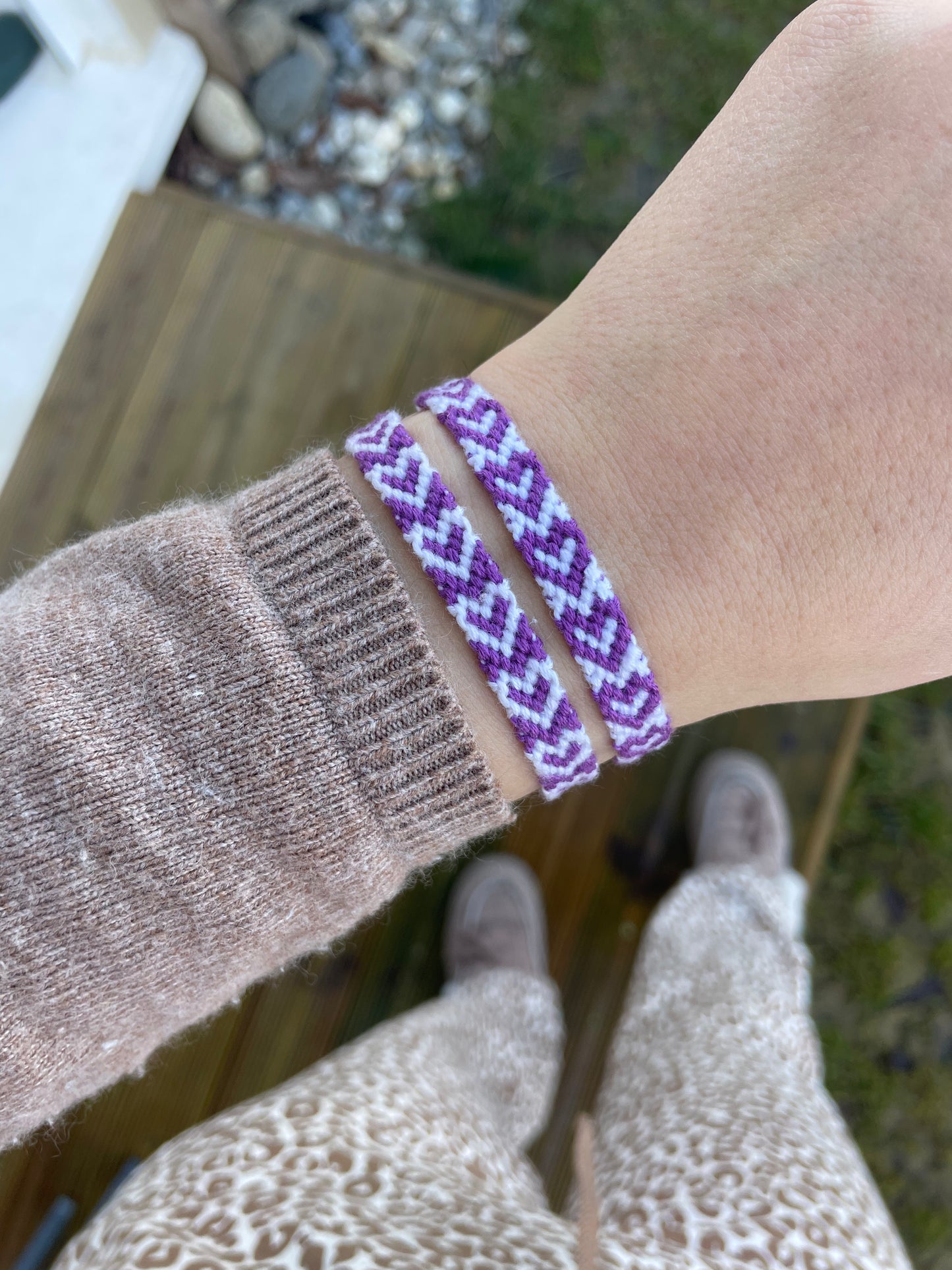 Motifs coeurs inversés