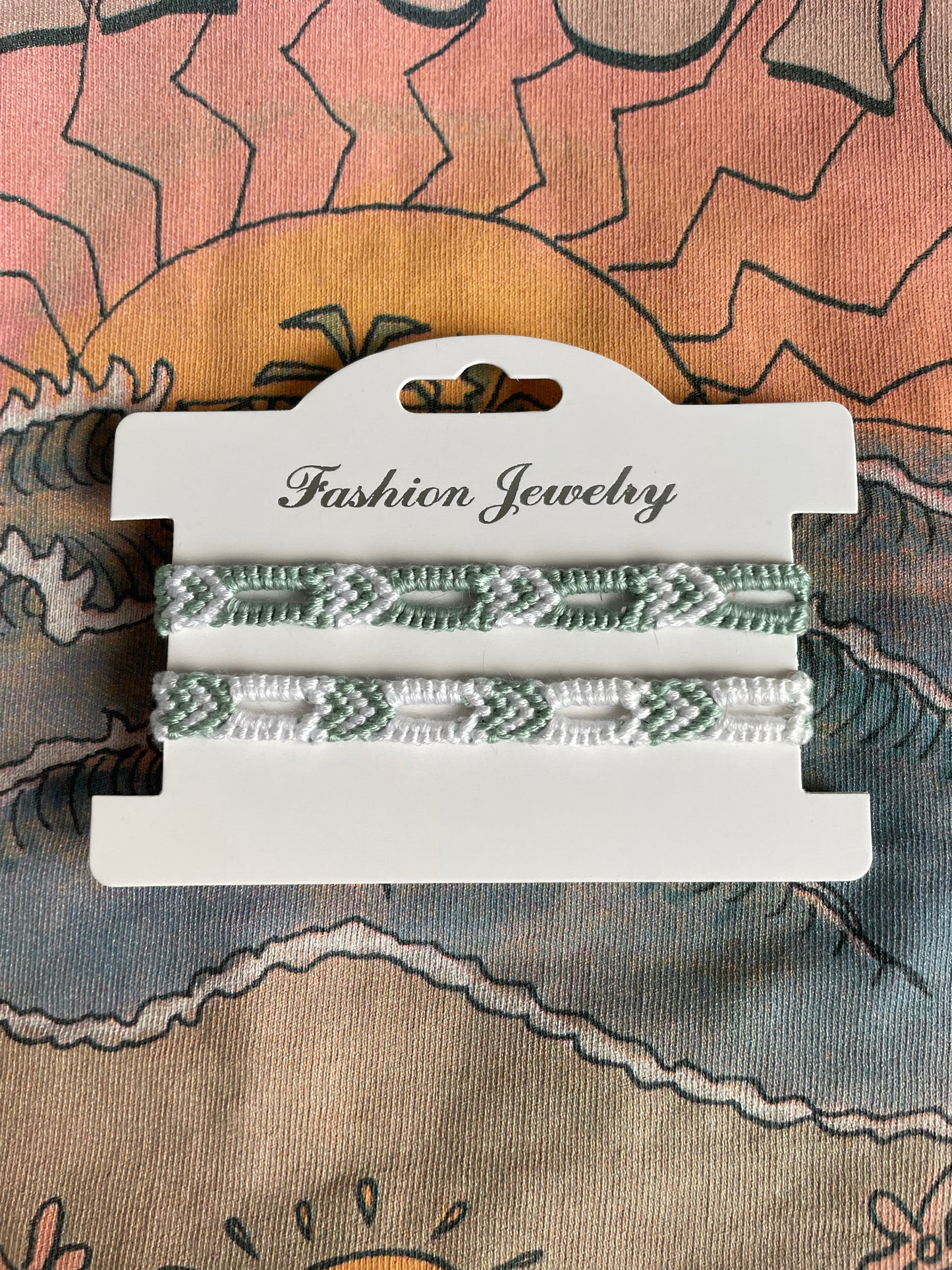 Duo coeurs ajourés turquoise et blancs