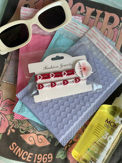 Duo coeurs ajourés rouges et blancs