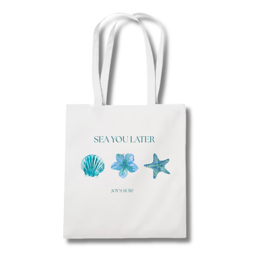 Tote bag Sea You Later Bleu