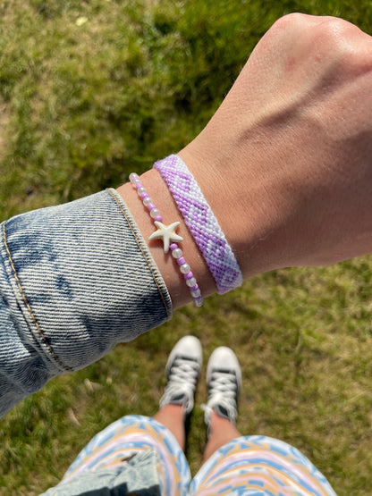 Duo vague violette & coquillage